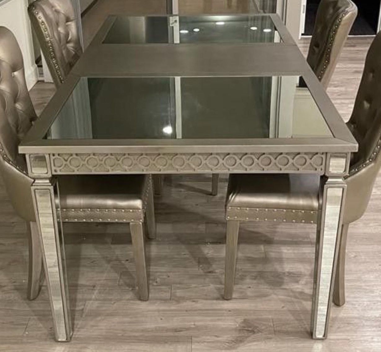 Kacela Mirror Dining Table with Extension