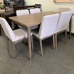 Mid Century Modern Dining Table And 6 Chairs 