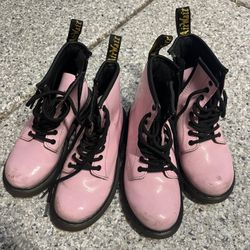 2 pairs of pink doc marten kid boots