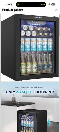 Euhomy 68 can mini fridge