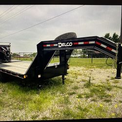 Delco 20’ CDL Gooseneck Trailer 30K GVWR Total Down $3600