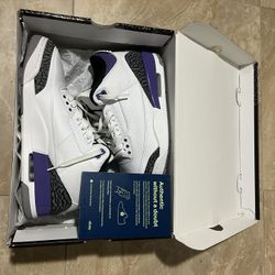 Jordan 3 Retro Dark Iris Size 10.5 Men’s   Authenticated By eBay 