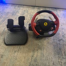 Gaming Ferrari 458 Spider Racing Wheel And Pedals For All Xbox