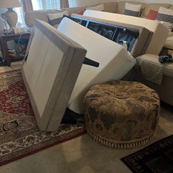 Two Twin Beds & Ottoman 