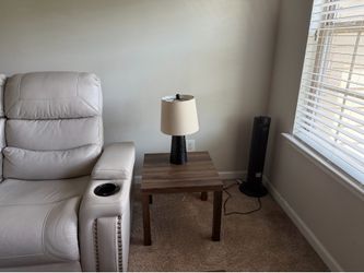 Recliner w/ lights , phone charger, 2 tables & 2 lamps