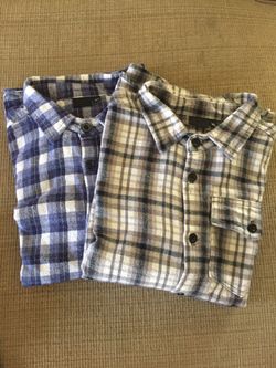 Boys long sleeve flannel size L