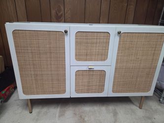 New Modern Wicker Style Vanity Base no top