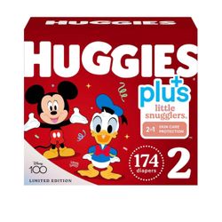 Huggies Little Snugglers Plus Diapers Size 2, 58-count per pack $15 each pack or 2 packs for $25 