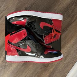  Jordan 1 Retro High OG GS Patent Bred Size 4.5