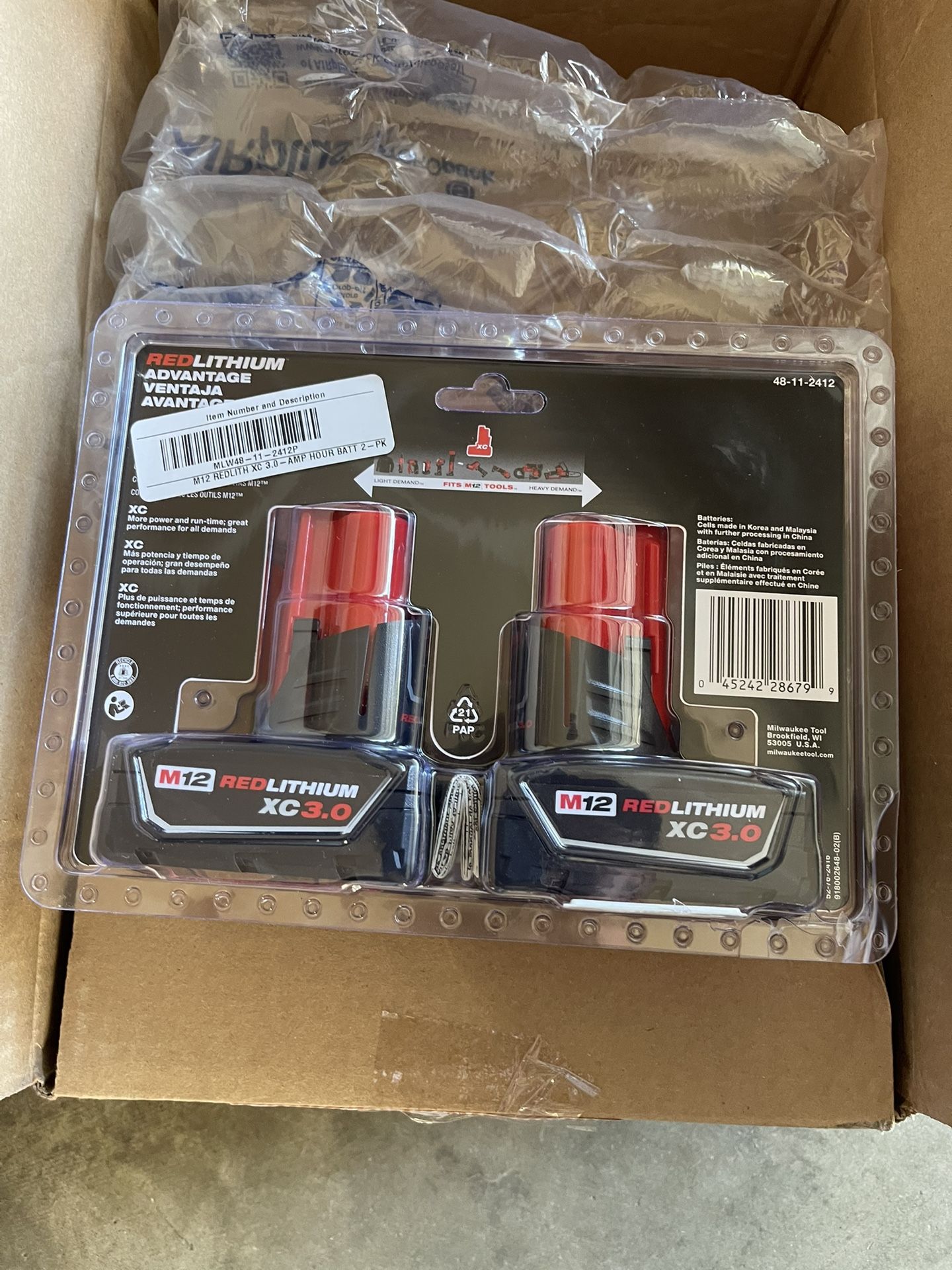 Milwaukee 12 Battery’s