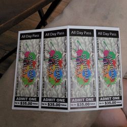 4 Paintball Tickets 