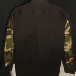 ZARA SRPLS BLACK 100% HEAVY COTTON .L/S BUTTON FT SHIRT/JACKET OVER SHIRT SZ.