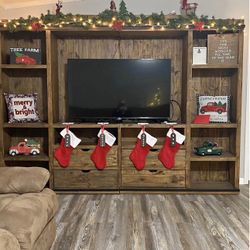 Wooden Entertainment Center 