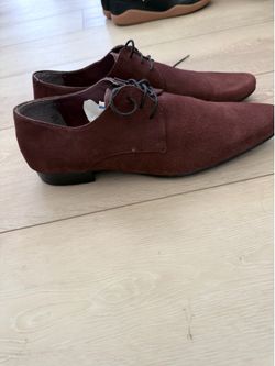 ASOS Burgundy Suede Dress Shoes Size 10.5