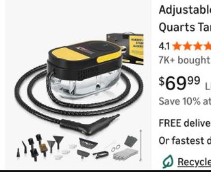 GAUTYE: Steam Cleaner, 3 Level Adjustable