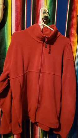 Crimson colored Columbia fleece sweater