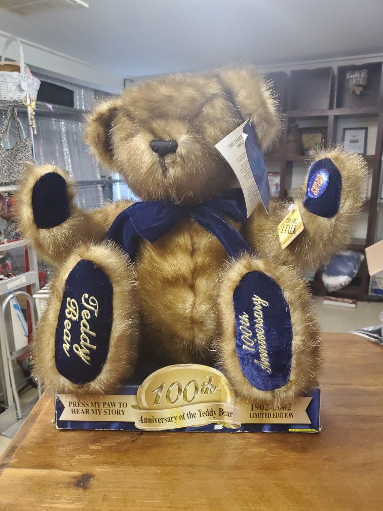 Dan Dee Teddy Roosevelt 100th Anniversary Plush Bear Still in Box New