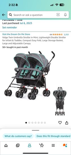 Volgo Twin Umbrella Stroller