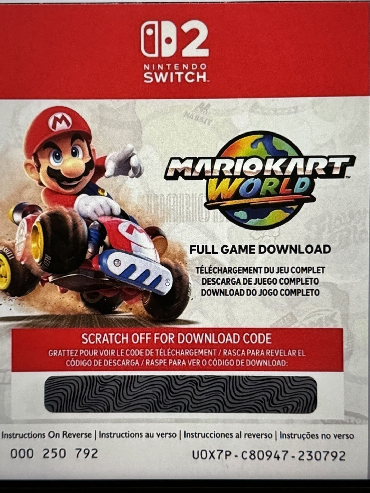 Mario Kart World For Nintendo Switch 2