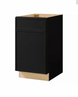 Leyton 18 in. W Black Shaker Base Kitchen Cabinet