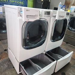 💯🎈LG SET STEAM WASHER AND GAS DRYER JUMBO 