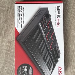 AKAI Professional MPK Mini MK3 - 25 Key USB MIDI Keyboard Controller With 8 Backlit Drum Pads, 8 Knobs and Music Production Software included, Black