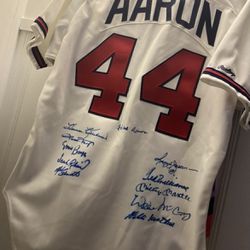 500 Home Run Club Signed Jersey Hank Aaron Mickey Mantle….