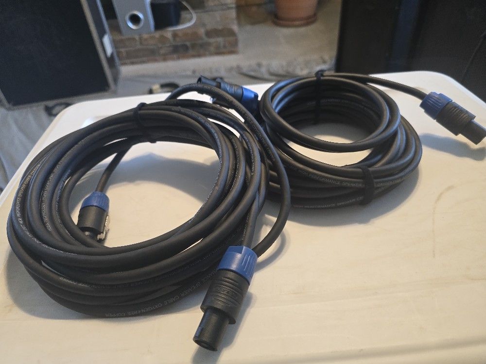 2 - 25 ft HOSA TECHNOLOGY PRO SPEAKER CABLE