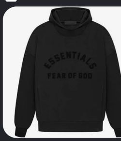 Black Fear Of God Essentials hoodie Size M