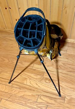 Best offer: Nike Air Hybrid Stand Bag – Yellow/Black – Good Condition – Rain Hood Included