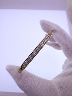 David Yurman 18K Yellow Gold, Streamline Cuff Diamond Bracelet
