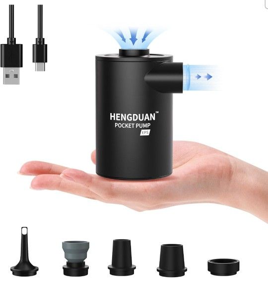 FLEXTAILGEAR MAX Pump 2020 Portable Air Pump with 3600mAH Battery USB Rechargeable Air Pump-Quick Inflate Deflate for Sleeping Pads, Air Mattress, Poo