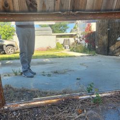 Large Antique Framed Mirror 53" x 37"