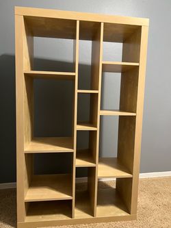 IKEA KALLAX Asymmetrical Shelving Unit – Birch Effect
