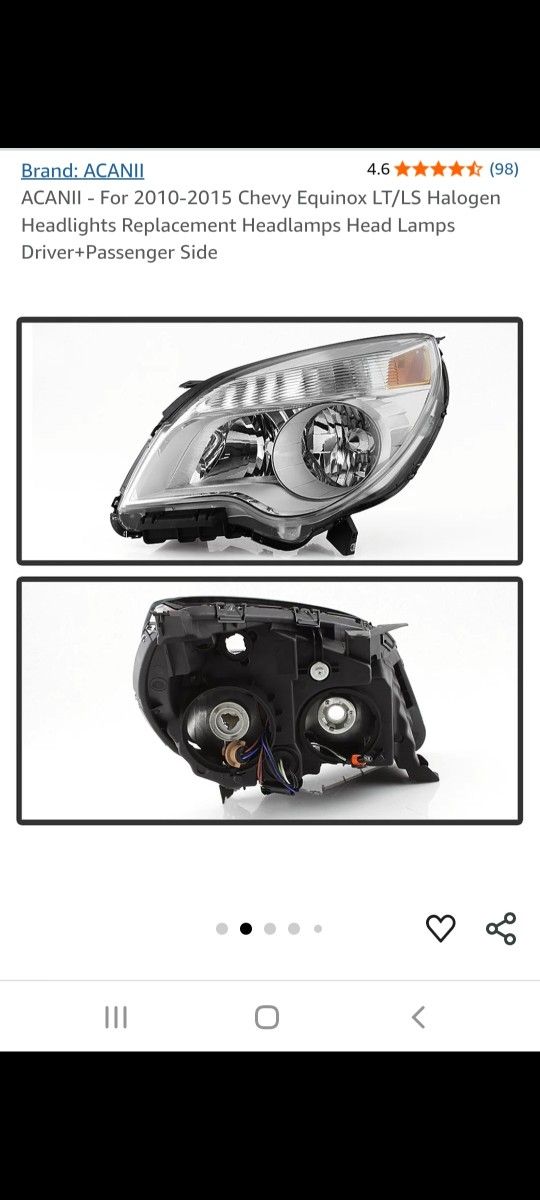 2015 Chevy Equinox Headlights