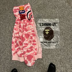 Pink Bape hoodie