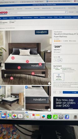 New Nova form Dream away 8” Gel Memory Mattress