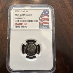 2000 S CLAD 10C PF 69 ULTRA CAMEO