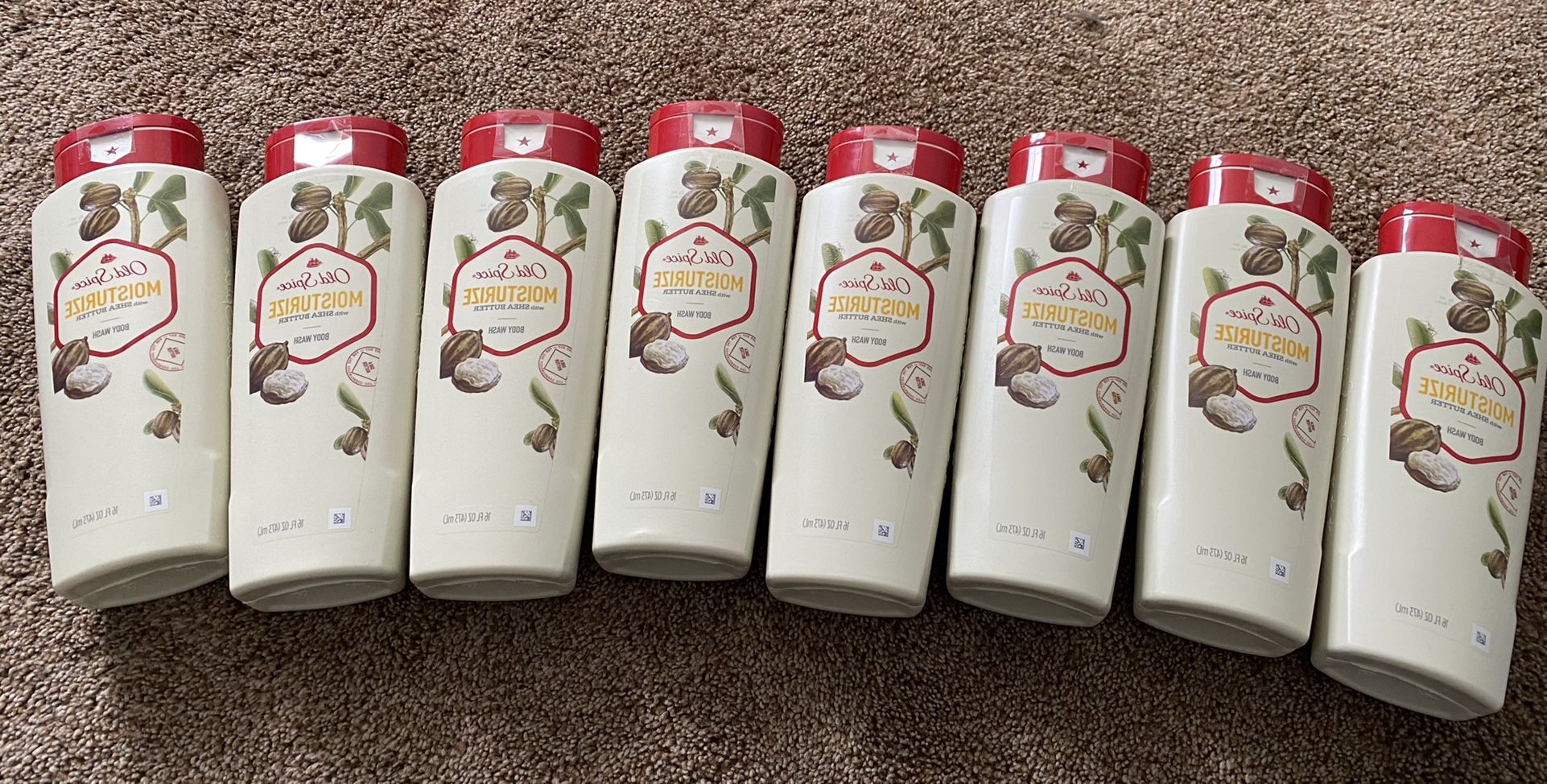 (8) Old Spice Body Wash Shea Butter 16oz