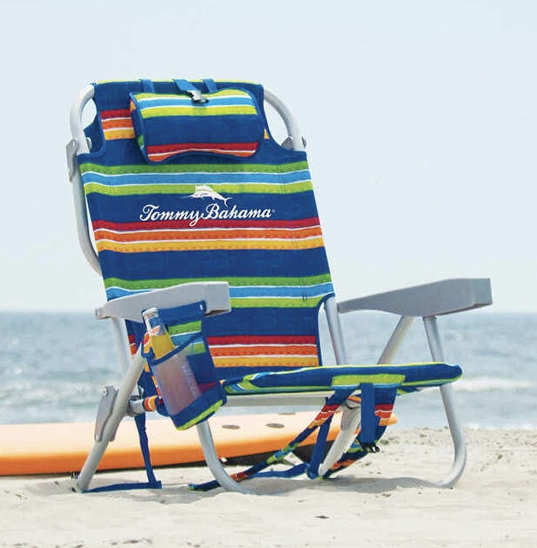 Tommy Bahama Beach Chair, Green Strips