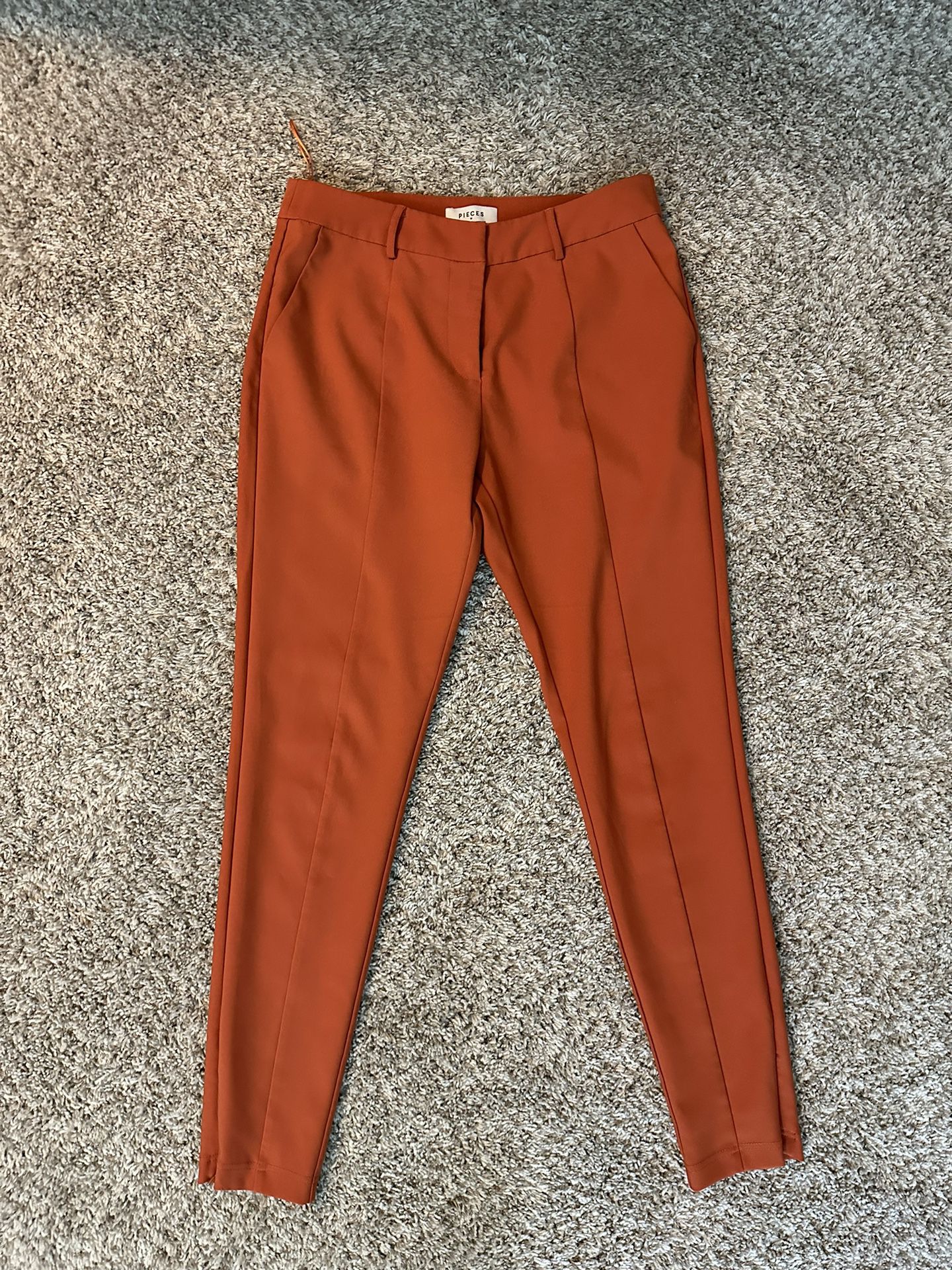 Straight orange leg pants 