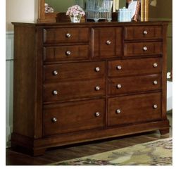 Vaughan Bassett Furniture Cottage - Cherry Triple Dresser - Cherry
