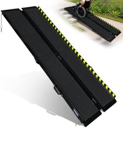 7FT Portable Wheelchair Ramp Folding Aluminum Ramp for Home Doorways
Anti-Slip Mobility Handicap Ramp with Side Rails for Steps Stairs Thresholds Entr