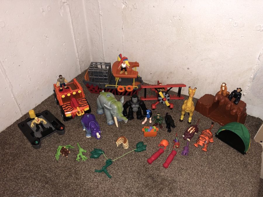 Fisher Price Imaginext jungle animals & vehicles