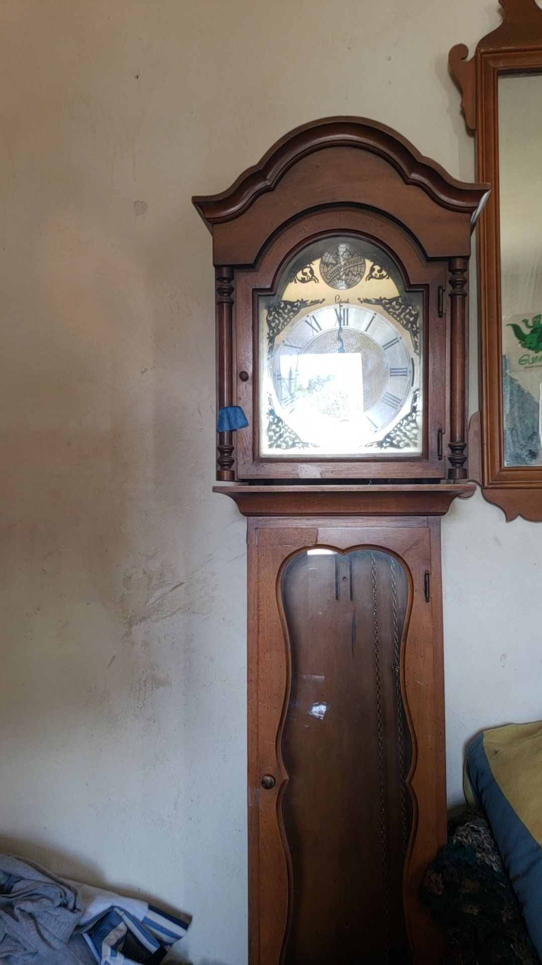 TEMPUS FUGIT COLONIAL GRANDFATHER CLOCK