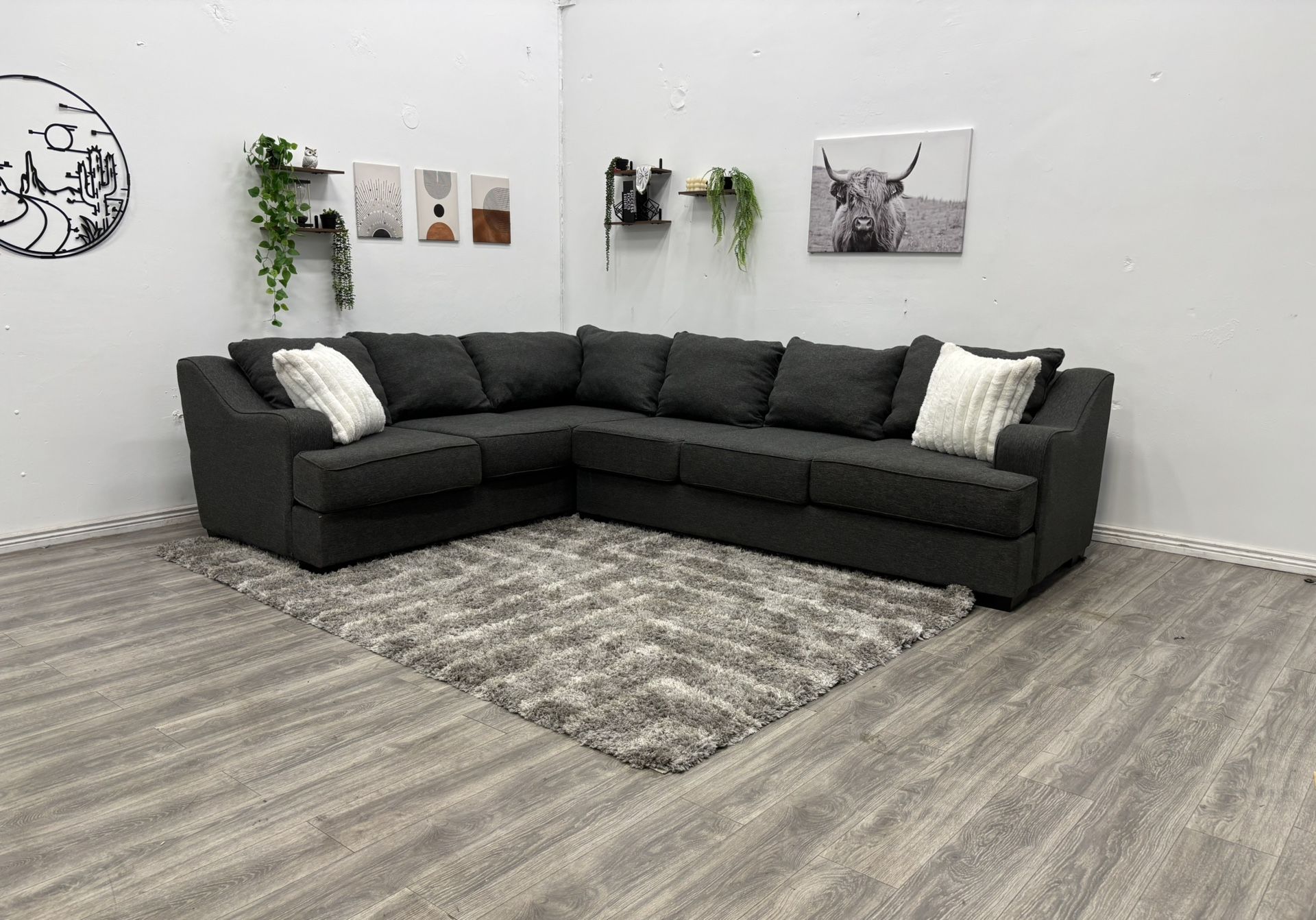 Grey Sectional Couch - Free Delivery