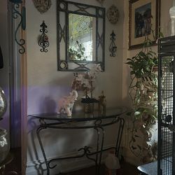 Table and mirror iron