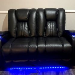 Recliner, Leather Loveseat 