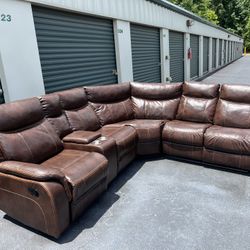 Leather Sections Sofa Couch