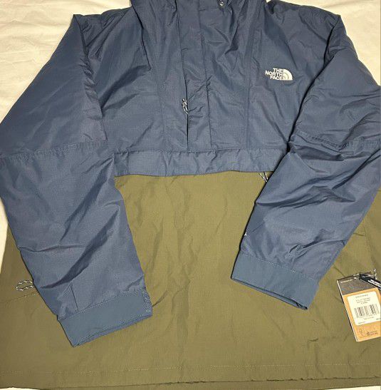 The North Face Men’s Size XL 78 Low-Fi Hi-Tek Windjammer Jacket Blue Green Relaxed Fit